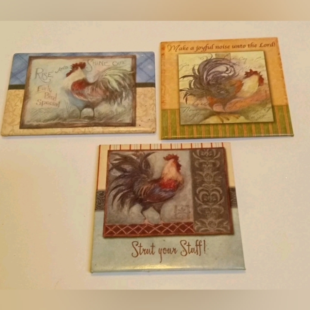 Chicken Rooster Refrigerator Magnets 3